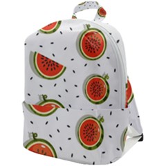 Seamless-background-pattern-with-watermelon-slices Zip Up Backpack by BangZart