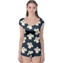 Hand drawn ghost pattern Boyleg Leotard  View1