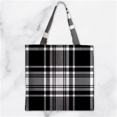 Pixel Background Design Modern Seamless Pattern Plaid Square Texture Fabric Tartan Scottish Textile Zipper Grocery Tote Bag by BangZart
