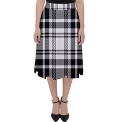 Pixel Background Design Modern Seamless Pattern Plaid Square Texture Fabric Tartan Scottish Textile Classic Midi Skirt by BangZart