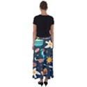 Seamless pattern with breakfast symbols morning coffee Flared Maxi Skirt View2