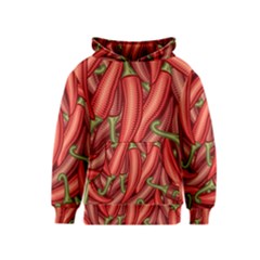 Seamless Chili Pepper Pattern Kids  Pullover Hoodie by BangZart
