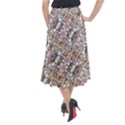 Rounded Stones Print Motif Midi Mermaid Skirt View2