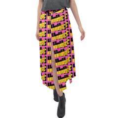 Haha - Nelson Pointing Finger At People - Funny Laugh Velour Split Maxi Skirt by DinzDas