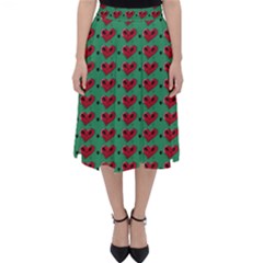 Evil Heart Graffiti Pattern Classic Midi Skirt by DinzDas