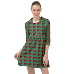 Evil Heart Graffiti Pattern Mini Skater Shirt Dress by DinzDas