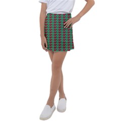 Evil Heart Graffiti Pattern Kids  Tennis Skirt by DinzDas