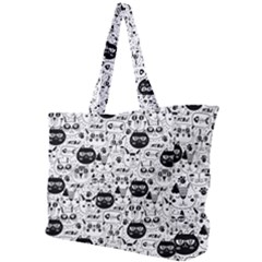 Cute Cat Faces Pattern Simple Shoulder Bag by TastefulDesigns