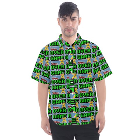 Game Over Karate And Gaming - Pixel Martial Arts Men s Short Sleeve Shirt by DinzDas