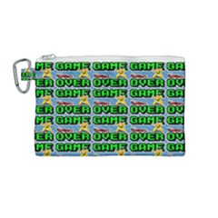 Game Over Karate And Gaming - Pixel Martial Arts Canvas Cosmetic Bag (medium) by DinzDas