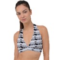 Gloomy Future  - Gas Mask And Pandemic Threat - Corona Times Halter Plunge Bikini Top View1