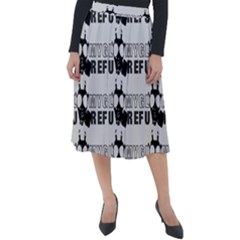 Gloomy Future  - Gas Mask And Pandemic Threat - Corona Times Classic Velour Midi Skirt  by DinzDas