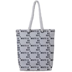 White And Nerdy - Computer Nerds And Geeks Full Print Rope Handle Tote (small) by DinzDas