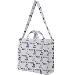 White And Nerdy - Computer Nerds And Geeks Square Shoulder Tote Bag by DinzDas