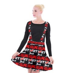 Just Killing It - Silly Toilet Stool Rocket Man Suspender Skater Skirt by DinzDas