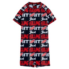 Just Killing It - Silly Toilet Stool Rocket Man Kids  Boyleg Half Suit Swimwear by DinzDas