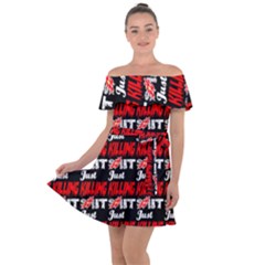 Just Killing It - Silly Toilet Stool Rocket Man Off Shoulder Velour Dress by DinzDas