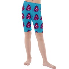 Little Devil Baby - Cute And Evil Baby Demon Kids  Mid Length Swim Shorts by DinzDas
