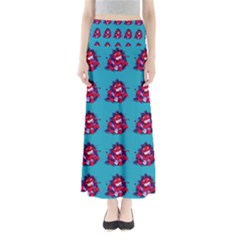 Little Devil Baby - Cute And Evil Baby Demon Full Length Maxi Skirt by DinzDas