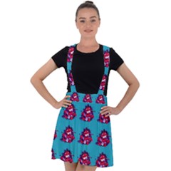 Little Devil Baby - Cute And Evil Baby Demon Velvet Suspender Skater Skirt by DinzDas