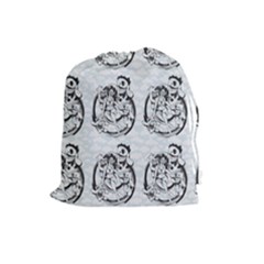 Monster Party - Hot Sexy Monster Demon With Ugly Little Monsters Drawstring Pouch (large) by DinzDas