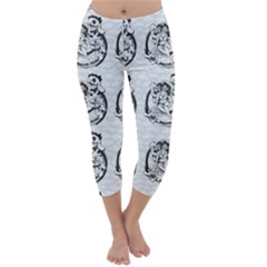 Monster Party - Hot Sexy Monster Demon With Ugly Little Monsters Capri Winter Leggings  by DinzDas