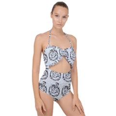 Monster Party - Hot Sexy Monster Demon With Ugly Little Monsters Scallop Top Cut Out Swimsuit by DinzDas
