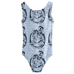 Monster Party - Hot Sexy Monster Demon With Ugly Little Monsters Kids  Cut-out Back One Piece Swimsuit by DinzDas