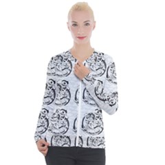 Monster Party - Hot Sexy Monster Demon With Ugly Little Monsters Casual Zip Up Jacket by DinzDas