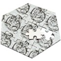 Monster Party - Hot Sexy Monster Demon With Ugly Little Monsters Wooden Puzzle Hexagon View2