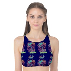 Jaw Dropping Horror Hippie Skull Tank Bikini Top by DinzDas