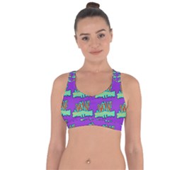 Jaw Dropping Comic Big Bang Poof Cross String Back Sports Bra by DinzDas