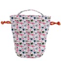Adorable seamless cat head pattern01 Drawstring Bucket Bag View1