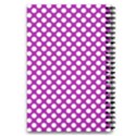 White and purple, polka dots, retro, vintage dotted pattern 5.5  x 8.5  Notebook View2