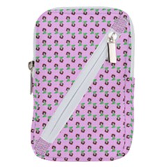 Headphones Girl Pink Belt Pouch Bag (small) by snowwhitegirl