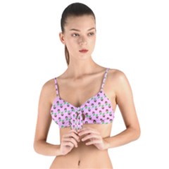Headphones Girl Pink Tie Up Cut Bikini Top by snowwhitegirl