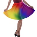 Rainbow Colors LGBT Pride Abstract Art A-line Skater Skirt View1