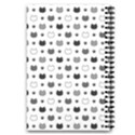 kitten head paw footprint seamless pattern 1 5.5  x 8.5  Notebook View2