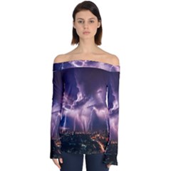 Spark Off Shoulder Long Sleeve Top by Sparkle