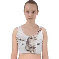 Laughing Kitten Velvet Racer Back Crop Top by Sparkle