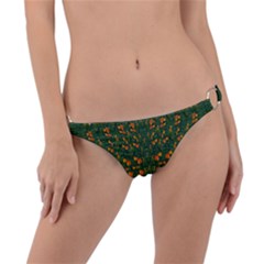 Sakura Tulips Giving Fruit In The Festive Temple Forest Ring Detail Bikini Bottom by pepitasart
