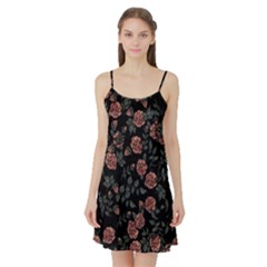 Dusty Roses Satin Night Slip by BubbSnugg