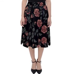 Dusty Roses Classic Midi Skirt by BubbSnugg