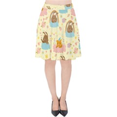 I Am Sleepy Velvet High Waist Skirt by designsbymallika