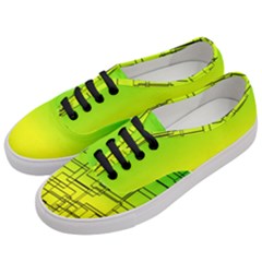 Geometrical Lines Pattern, Asymmetric Blocks Theme, Line Art Women s Classic Low Top Sneakers by Casemiro