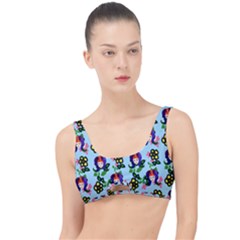 60s Girl Light Blue Floral Daisy The Little Details Bikini Top by snowwhitegirl