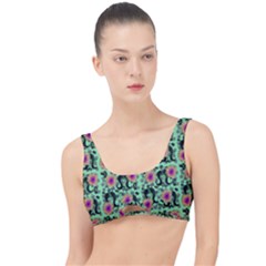 60s Girl Floral Green The Little Details Bikini Top by snowwhitegirl