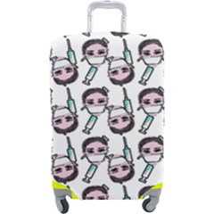 Doctor Pattern White Luggage Cover (large) by snowwhitegirl