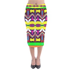 Colorful Shapes                                                     Velvet Pencil Skirt by LalyLauraFLM
