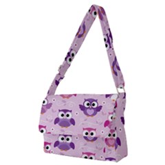 Seamless Cute Colourfull Owl Kids Pattern Full Print Messenger Bag (m) by Amaryn4rt